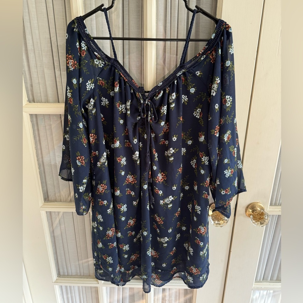 Floral Navy Women's Top